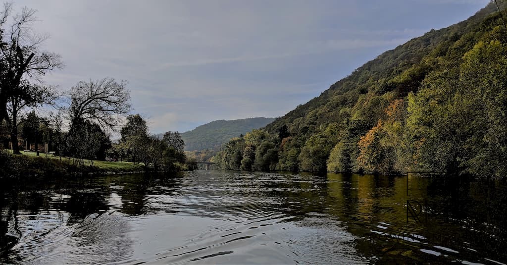 Blick in Richtung Salinenbrücke.
