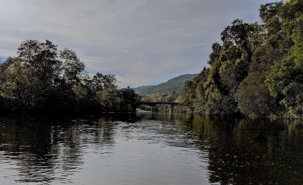 Blick in Richtung Salinenbrücke von meinem Wendepunkt aus.